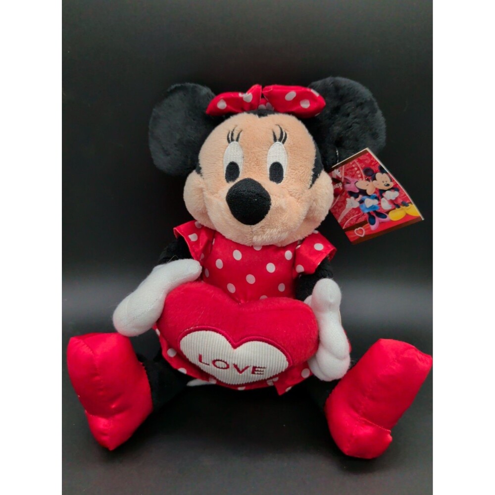 Disney Minnie Mouse Valentine LOVE Heart Animated Musical Plush Works w/ Tag 9